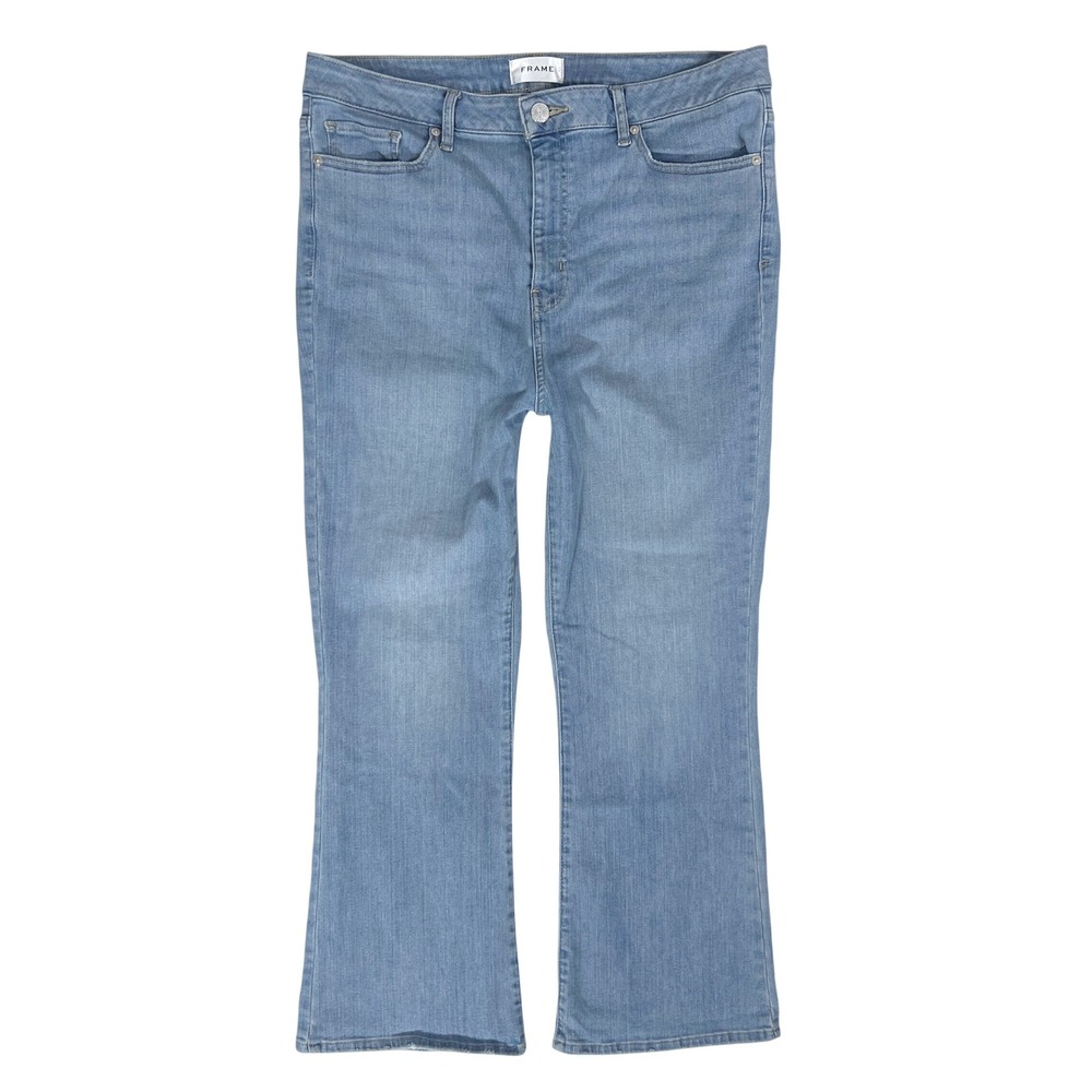 FRAME Le Crop Mini Bootcut Jeans 32 High Rise Retro Boho 90s Coastal Cowgirl 34